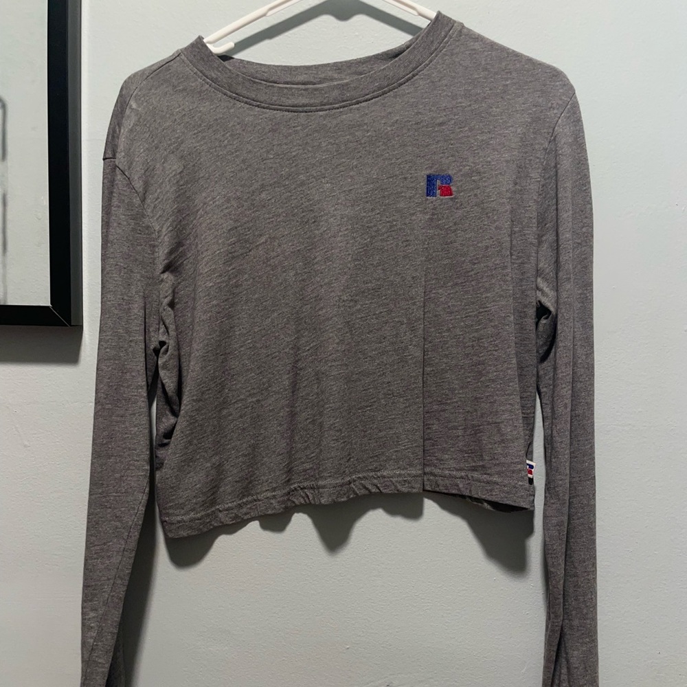 Russell Athletic Cropped Long Sleeve Workout Shirt